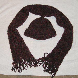 Hat and Scarf set, Hand knitted